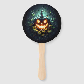 Éventail Éffrayant nature brillant Halloween citrouille