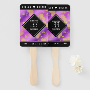 Éventail Élégant 33e anniversaire du Mariage Améthyste