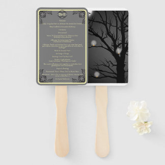Éventail Élégant Goth Dark Mariage forestier enchanté