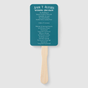 Éventail Élégant Mariage Nautique trié - Bleu Marine, Blanc