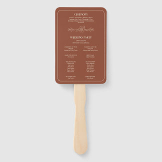 Éventail Élégant Mariage Whimsical Terracotta Ensemble de v