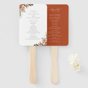 Éventail Élégant programme de mariage floral d'automne