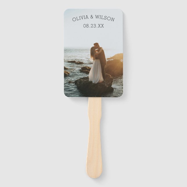 Éventail Élégant programme de mariage floral violet clair P (Devant)