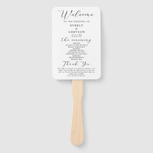 Éventail Élégant programme de mariage minimaliste