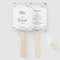Élégant programme de mariage minimaliste Ginkgo Bi