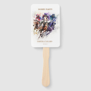 Éventail Élégant Race Horse Derby Party équestre