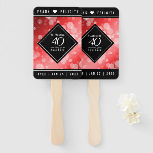 Éventail Élégante célébration du 40e anniversaire du Mariag