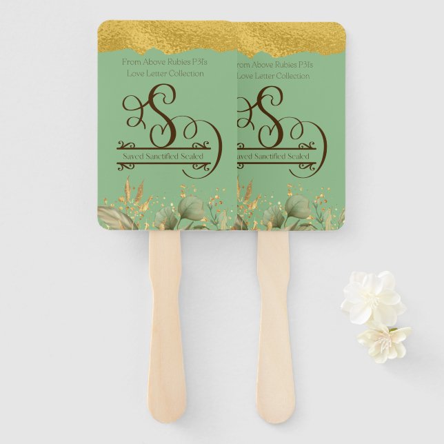 Éventail Enregistré (collection de lettres d'amour) (Devant et derrière)