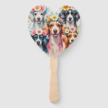 Ensemble cadeau de fanas de chien floral