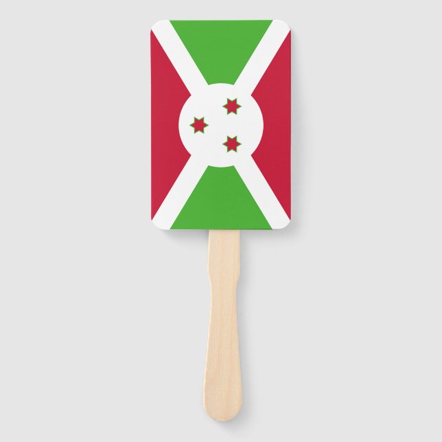 Éventail Ensemble de ventilateur à main avec drapeau du Bur (Devant)