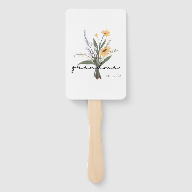 Éventail Ensemble de ventilateurs "Je t'aime grand-mère" (Dos)