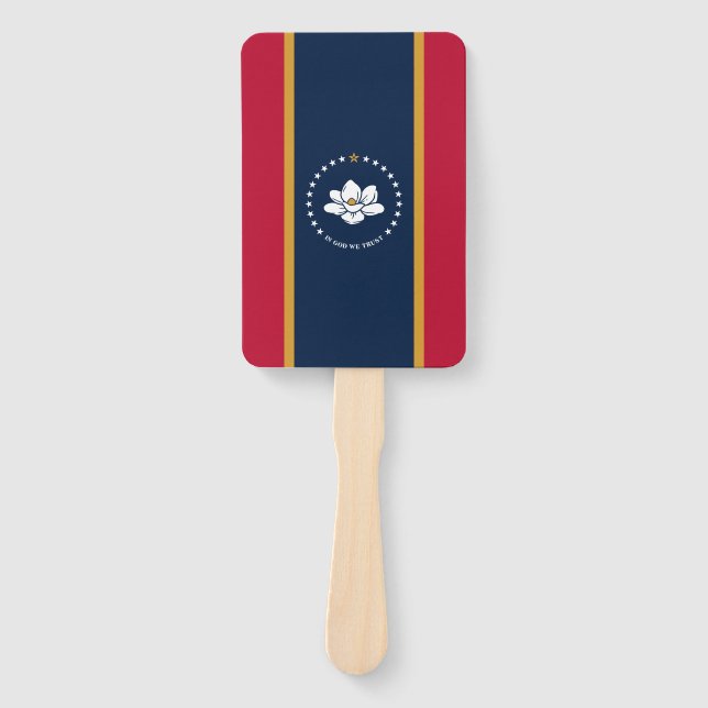 Éventail Ensemble d'éventails avec drapeau du Mississippi,  (Devant)