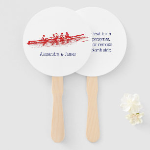 Éventail Équipe de rameurs d'aviron rouge Sports nautiques