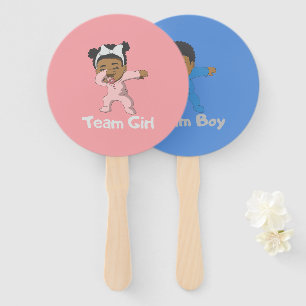 Éventail Équipe de révélation de genre Fille / Garçon rose