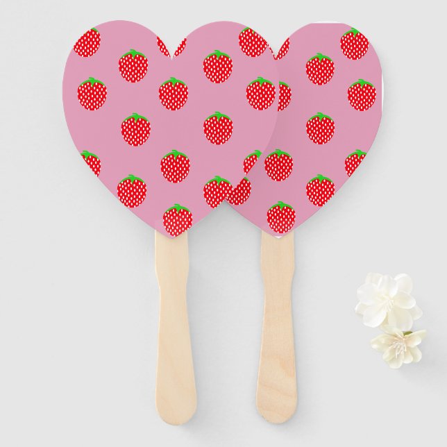 Éventail Été de rêve aux fruits rouges (Devant et derrière)