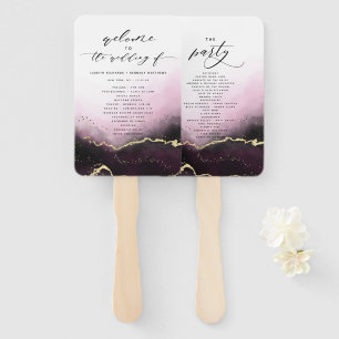 Éventail Ethereal Mist Ombre Programme de Cérémonie Mariage