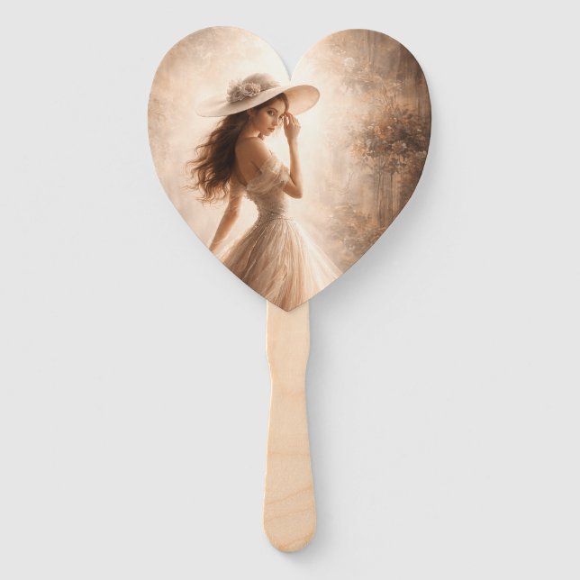 Éventail Ethereal Slavic Water Nymph Wedding Program Fan  (Devant)