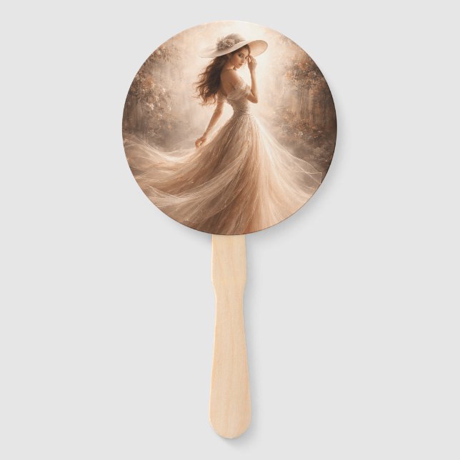 Éventail Ethereal Slavic Water Nymph Wedding Program Fan  (Devant)