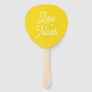 Éventail Eventail Colorus mariage - Jaune Citron