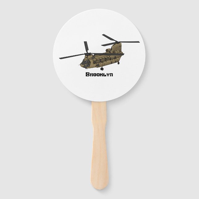 Éventail Exemple d'hélicoptère militaire Chinook (Devant)