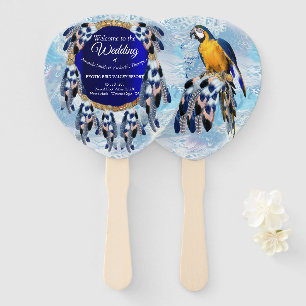 Éventail Exotic Blue Dream Catcher Mariage