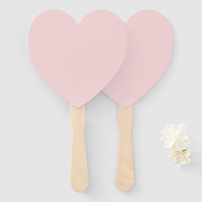 Éventail Expression créative Coeur rose pâle (Devant et derrière)
