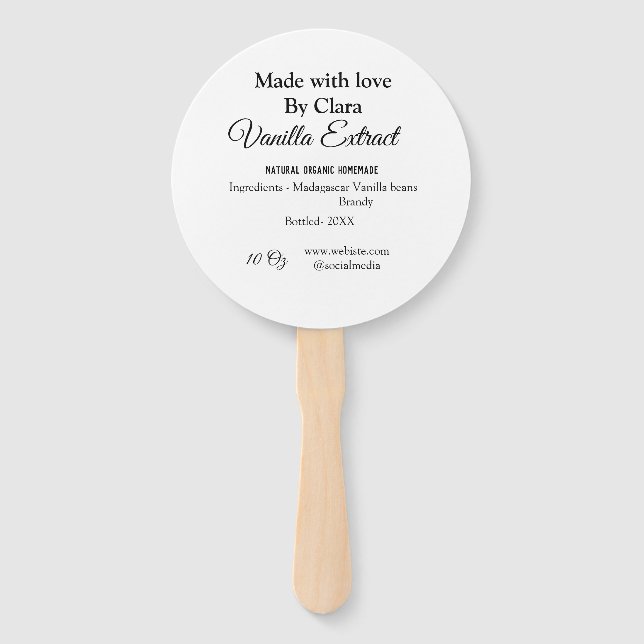 Éventail Extrait de vanille fait maison ajouter les ingrédi (Devant)