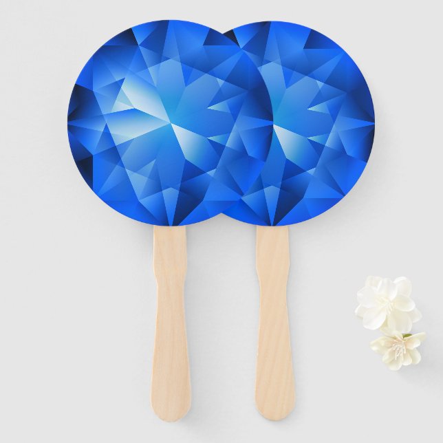 Éventail Facettes de bijoux (Devant et derrière)