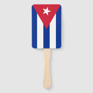 Éventail Fan à main avec drapeau de Cuba