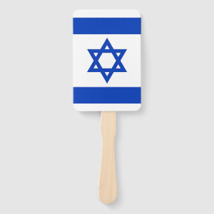 Éventail Fan à main avec drapeau d'Israël