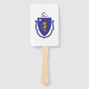 Éventail Fan à main avec drapeau du Massachusetts, USA