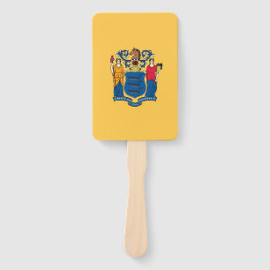 Éventail Fan à main avec drapeau du New Jersey, USA