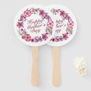 Éventail Fan florale élégante de main de guirlande du jou