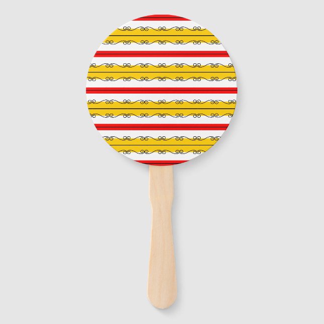 Éventail Fan rond espagnol Stripe (Devant)