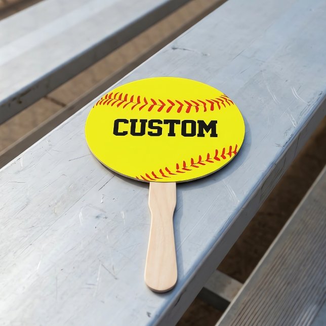 Éventail Fans de softball Fastpitch personnalisés pour les  (Personalized softball hand fans for fastpitch softball fans, parents, parties, etc.)