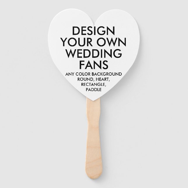 ÉVENTAIL FANS MARIAGE BLANC PERSONNALISÉS DU COEUR (10) (Devant)