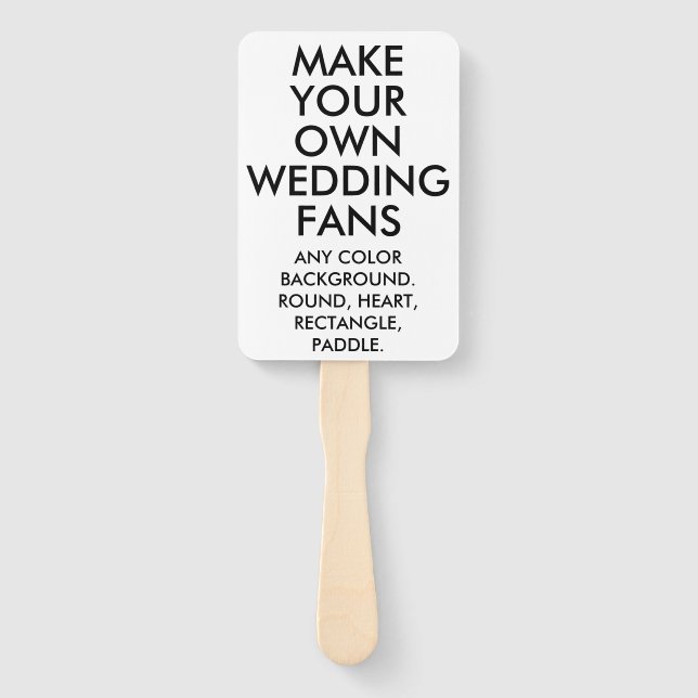 Éventail FANS MARIAGE RECTANGLE ECRU personnalisé 10 (Devant)