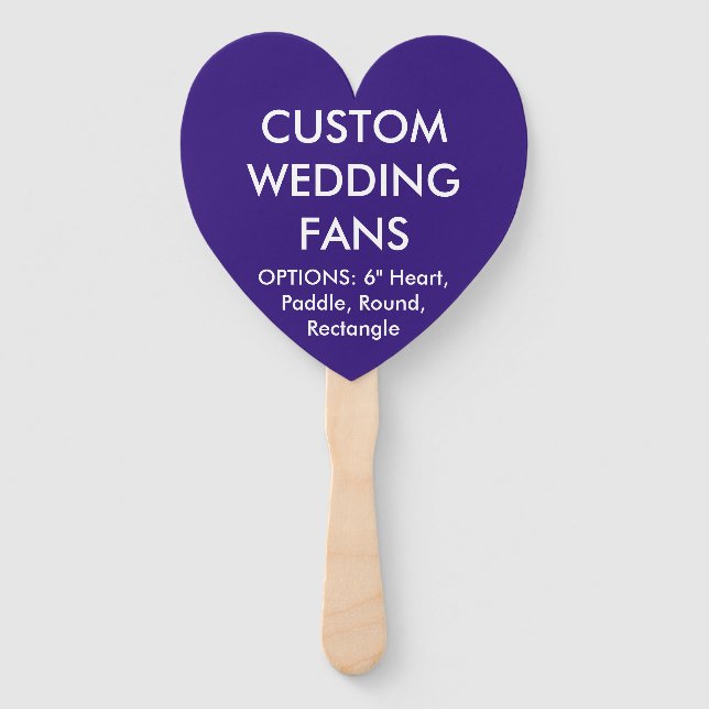Éventail FANS MARIAGES INDIGO Personnalisés (Devant)