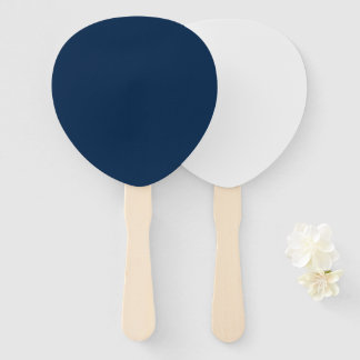 Éventail Fans Oxford Blue & White Custom Teardrop