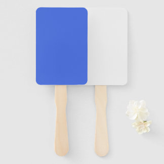 Éventail Fans Royal Bleu personnalisé + Blanc (en vrac)