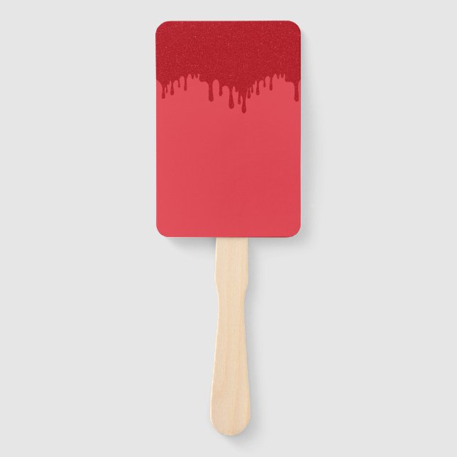 Éventail Fans tomate rouge sur mesure - Ensemble de 10 (Devant)