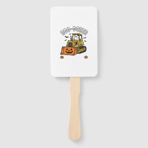 Éventail Fantôme d'Halloween Boo Dozer Bulldozer Drôle_1