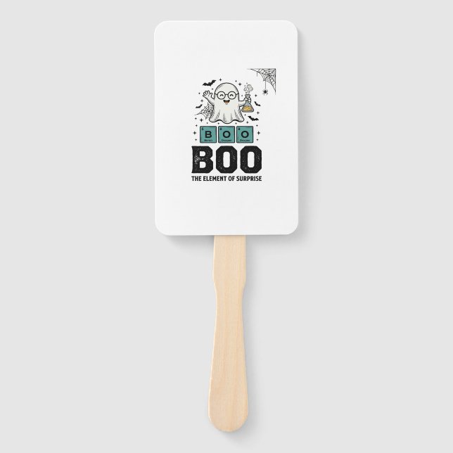 Éventail Fantôme d'Halloween Boo Science Drôle Vintage_1 (Devant)