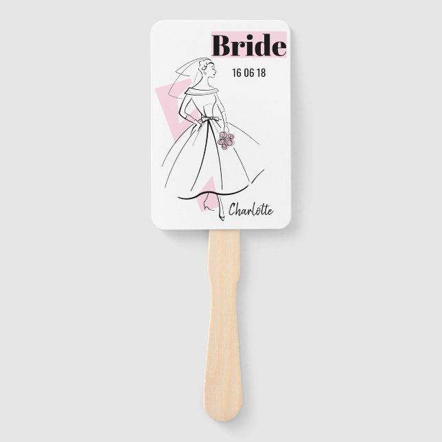 Éventail Fashion Bride Pink Bride fan paddle (Devant)
