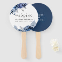 Favor de mariage bleu marine et blanc avec feuille