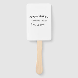 Éventail Félicitations diplômé nom promotion 20XX type w