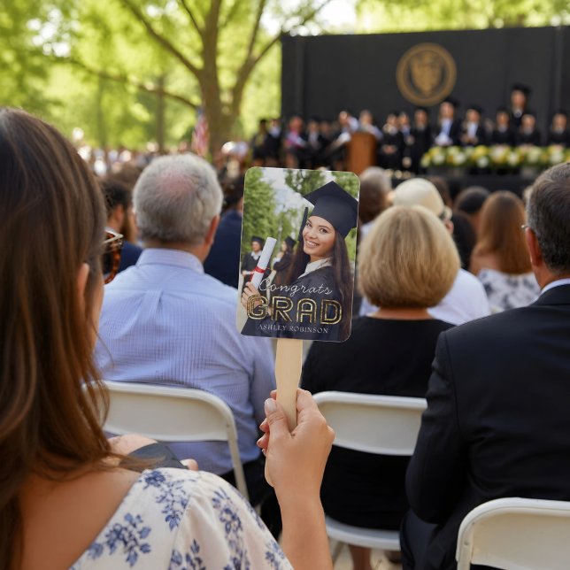 Éventail Félicitations personnalisées diplômé moderne simpl (Créateur téléchargé)