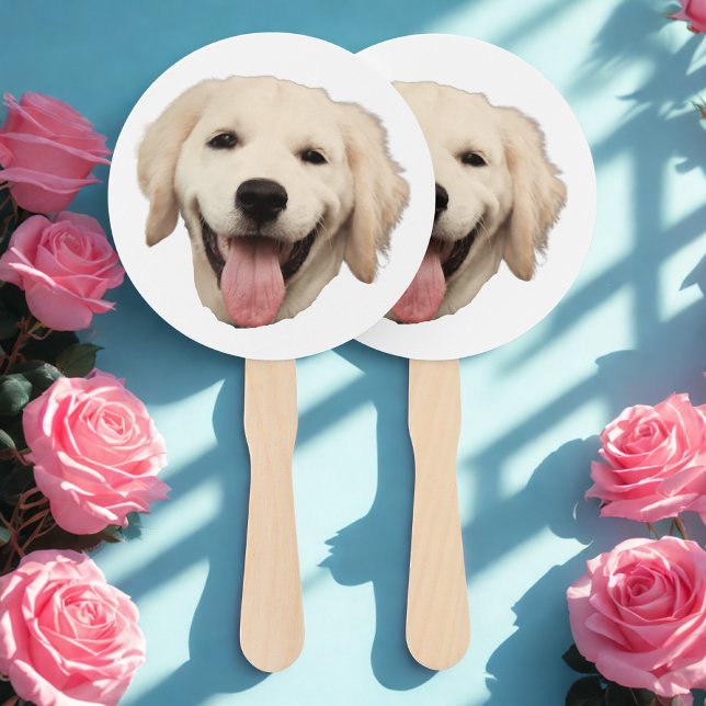 Éventail Fête de bachelorette Coupe de chien à visage perso (Créateur téléchargé)