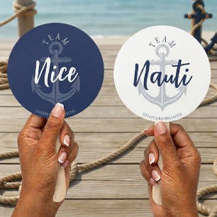 Éventail Fête de Bachelorette Nauti ou Jolies Ancre Naudiqu