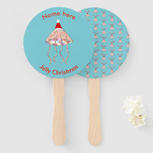 Éventail Fête de Noël Jellyfish Personnalisé Ventilateur à